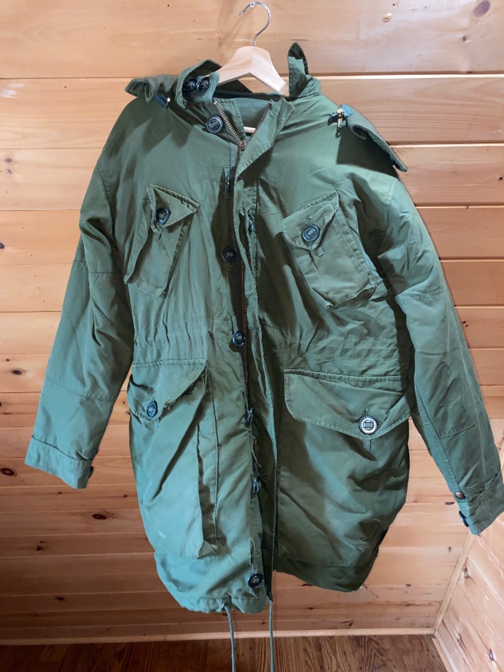 Canadian Military Extreme Cold Weather Parka Jacket w Liner Hood Large Regular